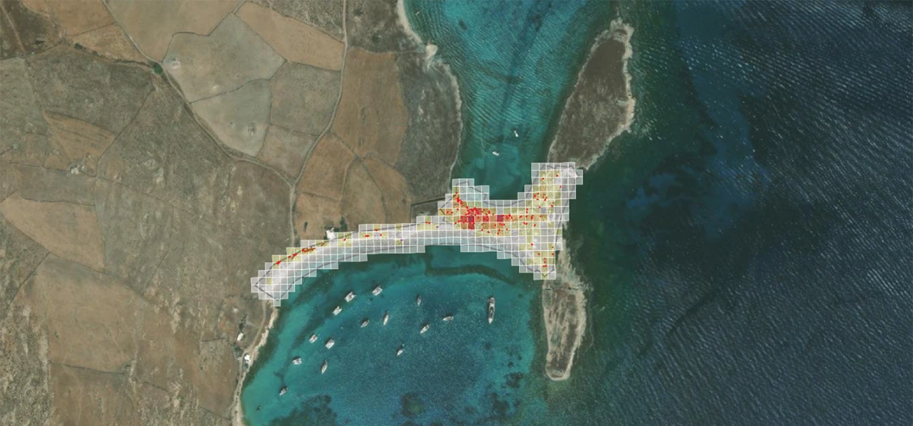 Aerial shot of a coast after CMLO
