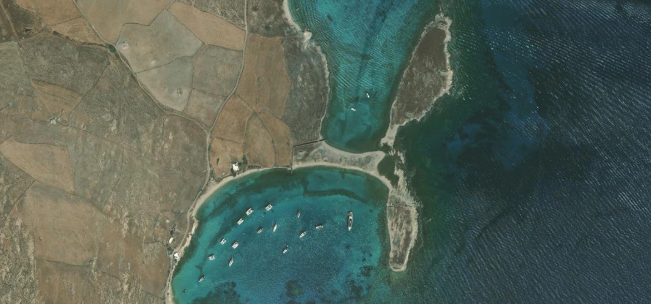 Aerial shot of a coast before CMLO